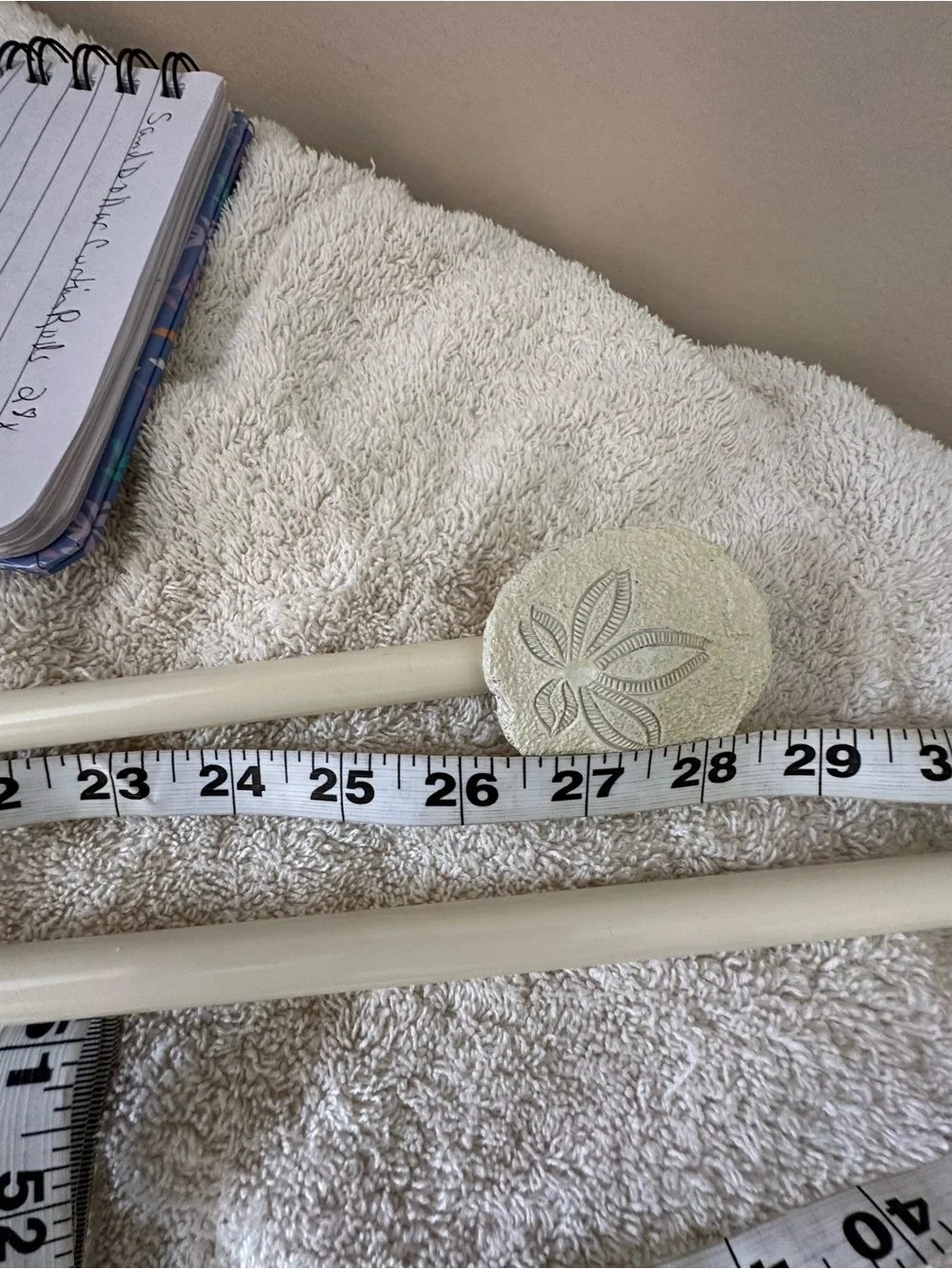Cream Sand-Dollar Decorative Curtain Rods - Set of 2